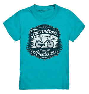 JEDE Fahrradtour IST EIN KLEINES Abenteuer Inspirierendes Outdoor Design - Kids Premium Shirt Bright Lights Arts