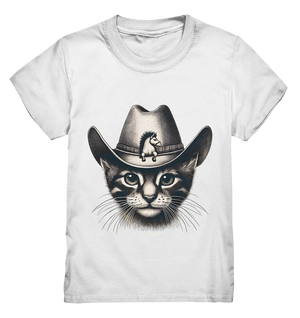 Katzen-Cowboy – Western trifft auf flauschige Eleganz - Kids Premium Shirt Bright Lights Arts