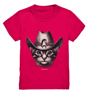 Katzen-Cowboy – Western trifft auf flauschige Eleganz - Kids Premium Shirt Bright Lights Arts