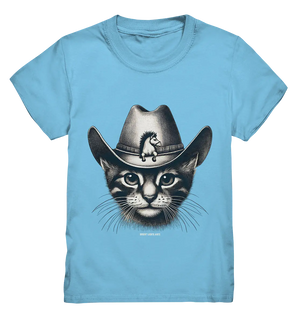 Katzen-Cowboy – Western trifft auf flauschige Eleganz - Kids Premium Shirt Bright Lights Arts