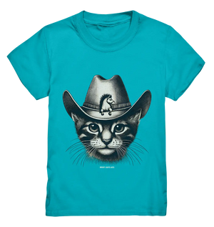 Katzen-Cowboy – Western trifft auf flauschige Eleganz - Kids Premium Shirt Bright Lights Arts