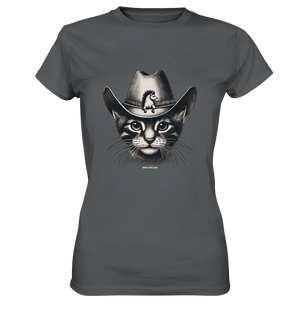 Katzen-Cowboy – Western trifft auf flauschige Eleganz - Ladies Premium Shirt Bright Lights Arts