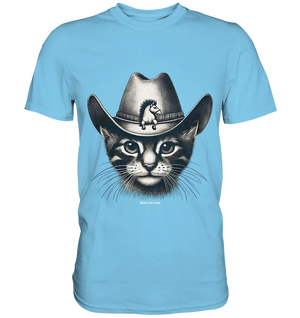 Katzen-Cowboy – Western trifft auf flauschige Eleganz - Premium Shirt Bright Lights Arts