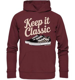 Keep It Classic – Retro - Design mit kultigen Sneakern - Organic Hoodie - Bright Lights Arts