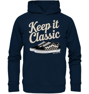 Keep It Classic – Retro - Design mit kultigen Sneakern - Organic Hoodie - Bright Lights Arts
