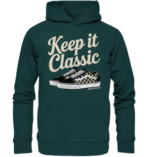 Keep It Classic – Retro - Design mit kultigen Sneakern - Organic Hoodie - Bright Lights Arts