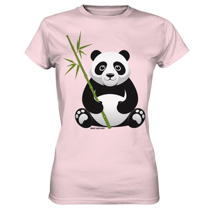 Knuddeliger Panda mit Bambus - Ladies Premium Shirt Bright Lights Arts