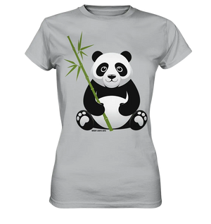 Knuddeliger Panda mit Bambus - Ladies Premium Shirt Bright Lights Arts