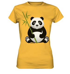 Knuddeliger Panda mit Bambus - Ladies Premium Shirt Bright Lights Arts