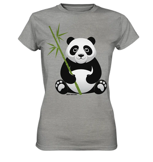 Knuddeliger Panda mit Bambus - Ladies Premium Shirt Bright Lights Arts