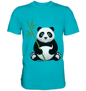 Knuddeliger Panda mit Bambus - Premium Shirt Bright Lights Arts