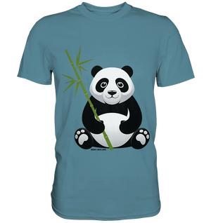 Knuddeliger Panda mit Bambus - Premium Shirt Bright Lights Arts