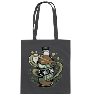 Kombucha Logo – Brew, Sip, Thrive - Baumwolltasche Bright Lights Arts