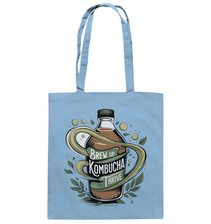 Kombucha Logo – Brew, Sip, Thrive - Baumwolltasche Bright Lights Arts