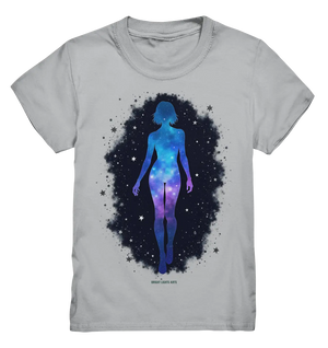 Kosmische Selbst-Reflexion – Universum trifft menschliche Silhouette - Kids Premium Shirt Bright Lights Arts