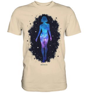 Kosmische Selbst-Reflexion – Universum trifft menschliche Silhouette - Premium Shirt Bright Lights Arts