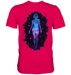 Kosmische Selbst-Reflexion – Universum trifft menschliche Silhouette - Premium Shirt Bright Lights Arts