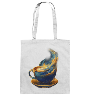 Kosmischer Kaffeegenuss – Fantasievolles und stilvolles Design - Baumwolltasche Bright Lights Arts