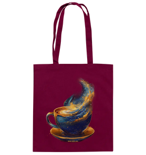 Kosmischer Kaffeegenuss – Fantasievolles und stilvolles Design - Baumwolltasche Bright Lights Arts