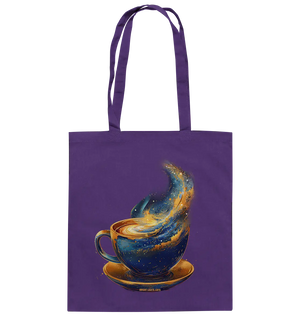 Kosmischer Kaffeegenuss – Fantasievolles und stilvolles Design - Baumwolltasche Bright Lights Arts