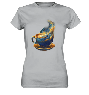 Kosmischer Kaffeegenuss – Fantasievolles und stilvolles Design - Ladies Premium Shirt Bright Lights Arts