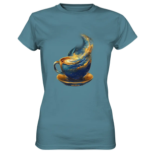 Kosmischer Kaffeegenuss – Fantasievolles und stilvolles Design - Ladies Premium Shirt Bright Lights Arts