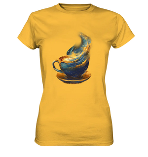Kosmischer Kaffeegenuss – Fantasievolles und stilvolles Design - Ladies Premium Shirt Bright Lights Arts