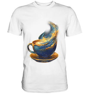 Kosmischer Kaffeegenuss – Fantasievolles und stilvolles Design - Premium Shirt Bright Lights Arts