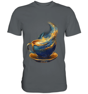 Kosmischer Kaffeegenuss – Fantasievolles und stilvolles Design - Premium Shirt Bright Lights Arts