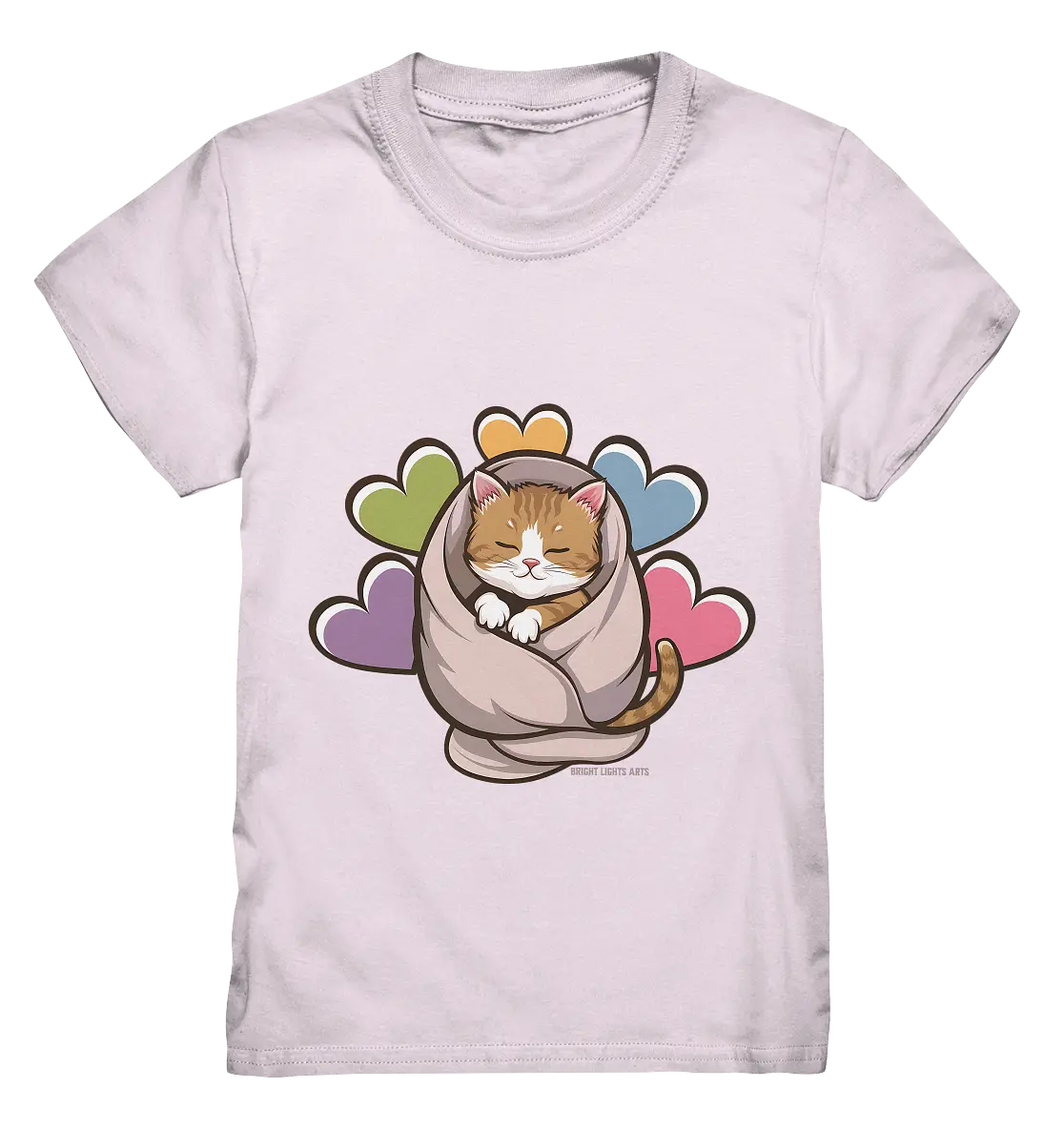 Kuscheliges Kätzchen unter Decke - Kids Premium Shirt Bright Lights Arts
