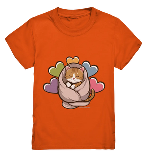 Kuscheliges Kätzchen unter Decke - Kids Premium Shirt Bright Lights Arts