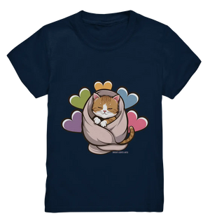 Kuscheliges Kätzchen unter Decke - Kids Premium Shirt Bright Lights Arts