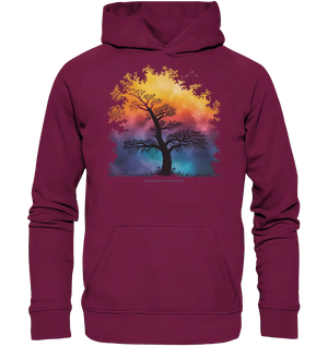 Licht & Schatten – Magische Baumlandschaft mit Sternbild - Basic Unisex Hoodie - Bright Lights Arts