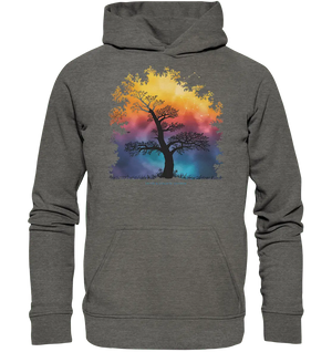 Licht & Schatten – Magische Baumlandschaft mit Sternbild - Basic Unisex Hoodie - Bright Lights Arts