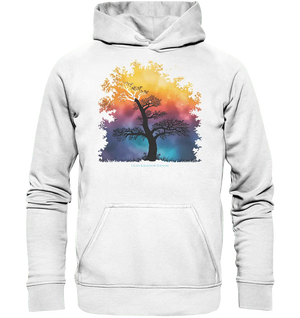 Licht & Schatten – Magische Baumlandschaft mit Sternbild - Basic Unisex Hoodie - Bright Lights Arts