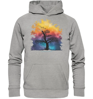 Licht & Schatten – Magische Baumlandschaft mit Sternbild - Basic Unisex Hoodie - Bright Lights Arts