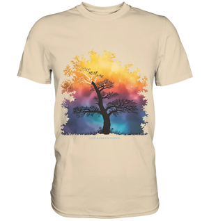 Licht & Schatten – Magische Baumlandschaft mit Sternbild - Premium Shirt - Bright Lights Arts