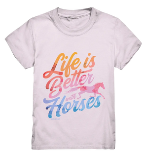 Life is Better with Horses - Pferde & Farben - Kids Premium Shirt Bright Lights Arts