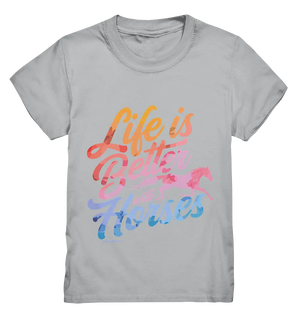 Life is Better with Horses - Pferde & Farben - Kids Premium Shirt Bright Lights Arts