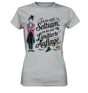 Limitierte Auflage – Pinker Smoking und Zylinder - Ladies Premium Shirt Bright Lights Arts