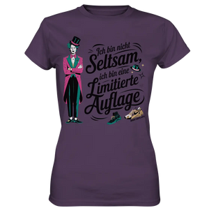 Limitierte Auflage – Pinker Smoking und Zylinder - Ladies Premium Shirt Bright Lights Arts