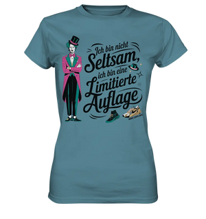 Limitierte Auflage – Pinker Smoking und Zylinder - Ladies Premium Shirt Bright Lights Arts