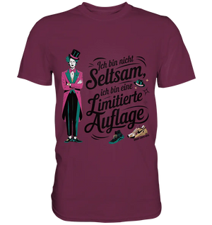 Limitierte Auflage – Pinker Smoking und Zylinder - Premium Shirt Bright Lights Arts