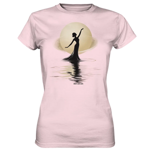 Lunar Elegance The Dancer's Glow - Ladies Premium Shirt Bright Lights Arts