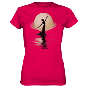 Lunar Elegance The Dancer's Glow - Ladies Premium Shirt Bright Lights Arts