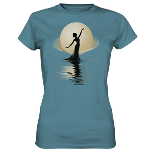 Lunar Elegance The Dancer's Glow - Ladies Premium Shirt Bright Lights Arts