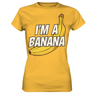 Lustige Banane mit Schriftzug "I´m a banana" - Ladies Premium Shirt Bright Lights Arts