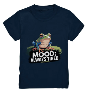 MOOD: ALWAYS TIRED – Charmanter Cartoon - Frosch - Kids Premium Shirt - Bright Lights Arts