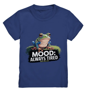 MOOD: ALWAYS TIRED – Charmanter Cartoon - Frosch - Kids Premium Shirt - Bright Lights Arts