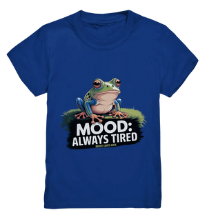 MOOD: ALWAYS TIRED – Charmanter Cartoon - Frosch - Kids Premium Shirt - Bright Lights Arts